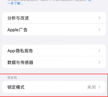 无棣苹果15服务网点分享iPhone15中的“锁定模式”有什么作用