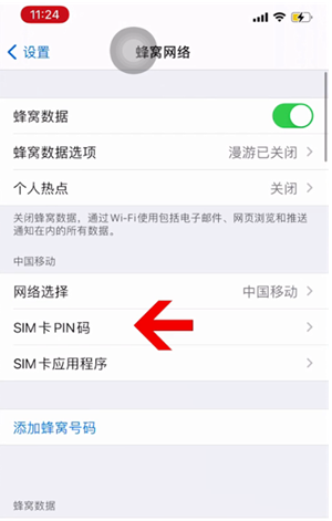 无棣苹果14维修网分享如何给iPhone14的SIM卡设置密码 