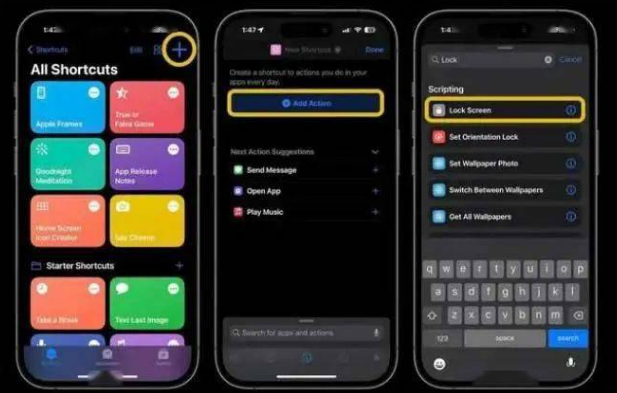 无棣苹果14锁屏维修店分享iPhone14升级iOS16.4后如何创建锁屏快捷方式 