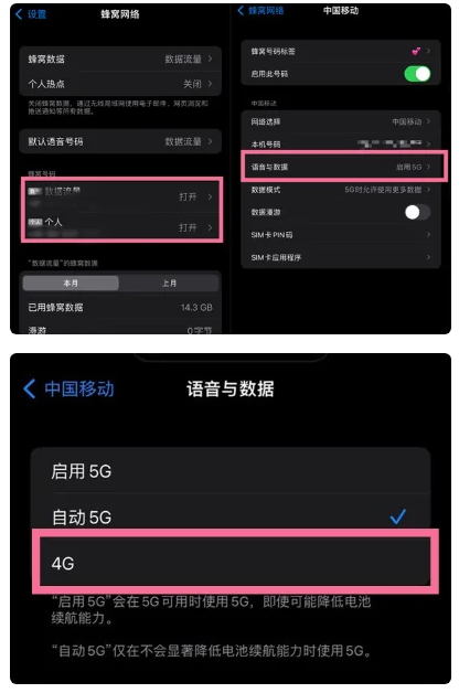 无棣苹果手机维修分享iPhone14如何切换4G/5G? iPhone14 5G网络切换方法 